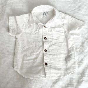 4/$20 Short Sleeve Button Down Shirt | Old Navy | 6-12 Months